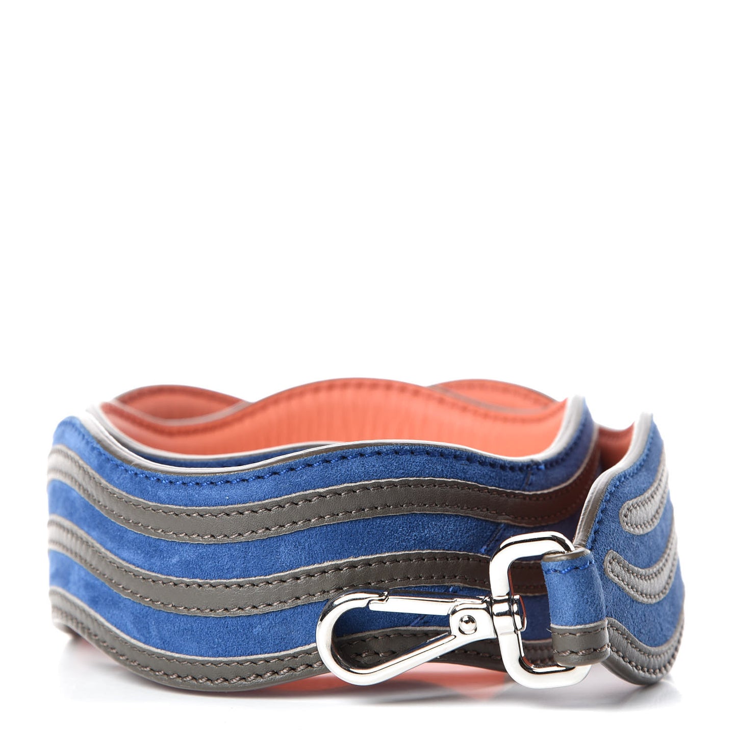 Suede Calfskin Waves Strap You Blue