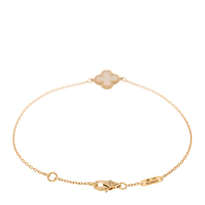 Van Cleef & Arpels 18K Yellow Gold Mother of Pearl Sweet Alhambra Bracelet 2 of 4