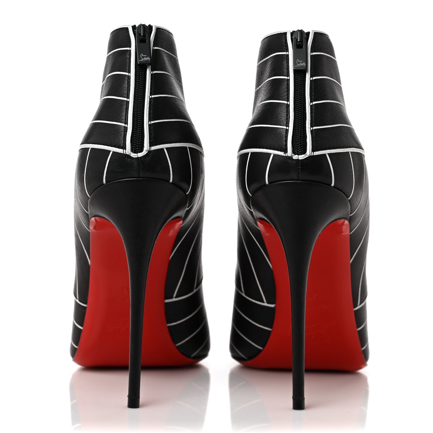 Calfskin Josselyn 100 Booties 41 Black White