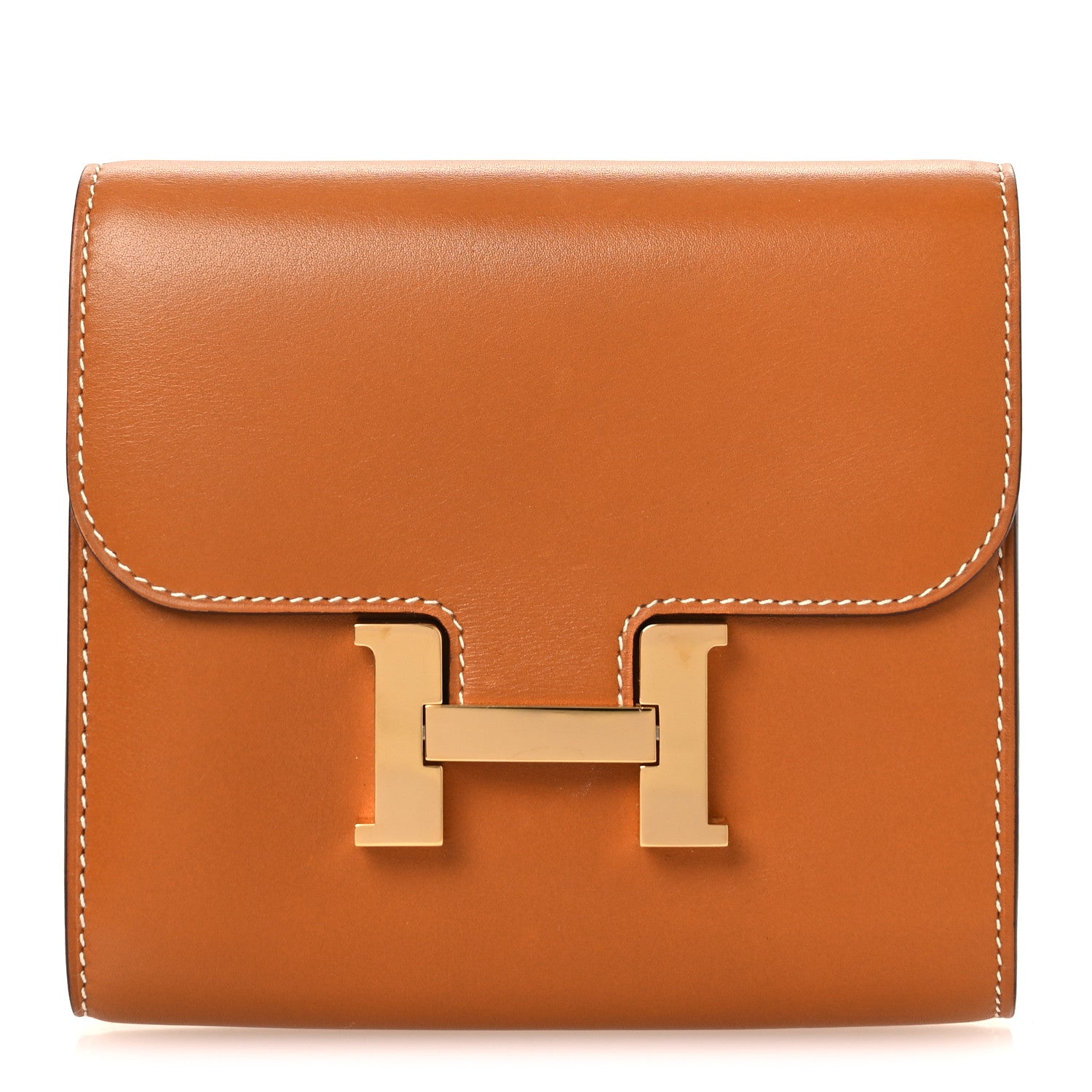 Hermes Tadelakt Constance Short Wallet Gold 1 of 8