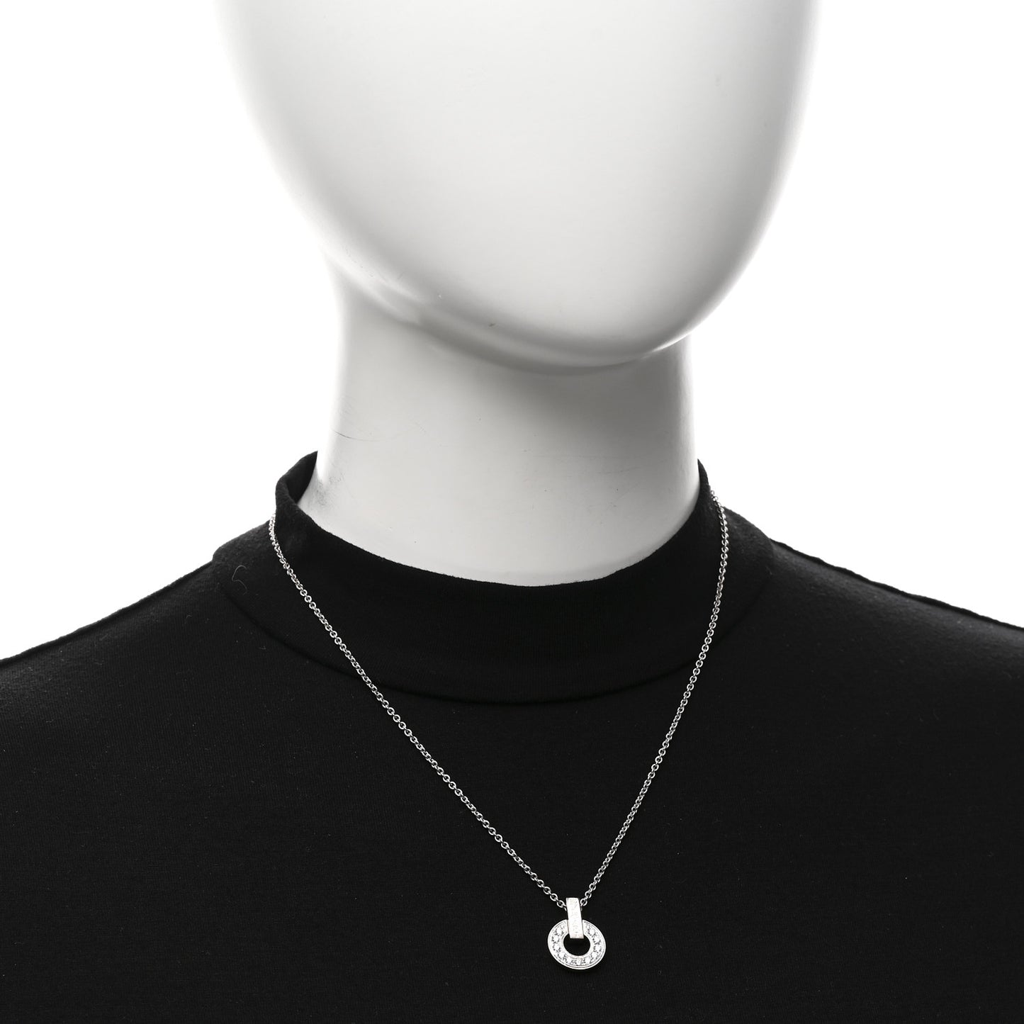 18K White Gold Diamond BVLGARI BVLGARI Pendant Necklace