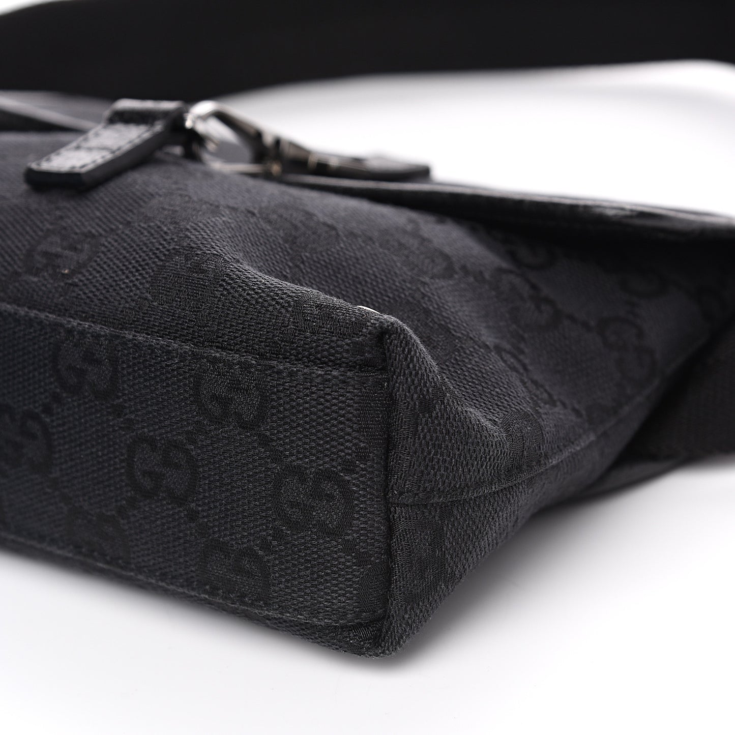GG Monogram Web Flight Belt Bag Black