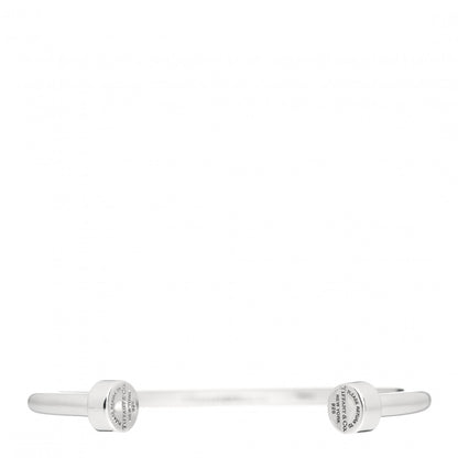 Tiffany Sterling Silver Return to Tiffany Narrow Circle Edge Cuff Bracelet 1 of 4