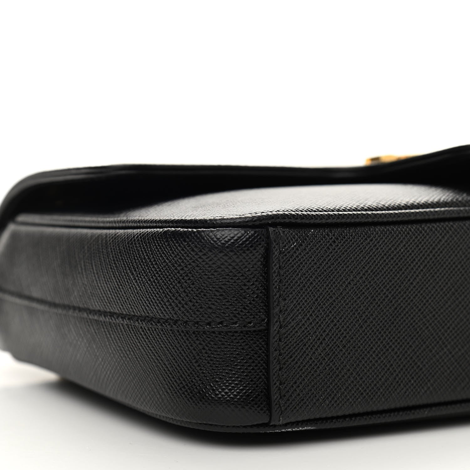 Prada Saffiano Flap Shoulder Bag Black 9 of 10