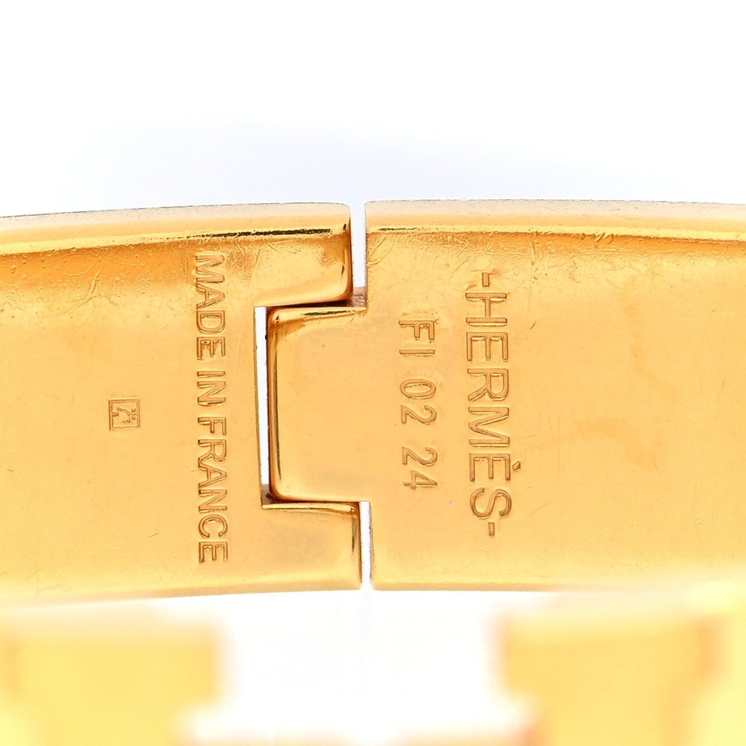 Hermes Enamel Narrow Clic Clac H Bracelet PM White 4 of 4