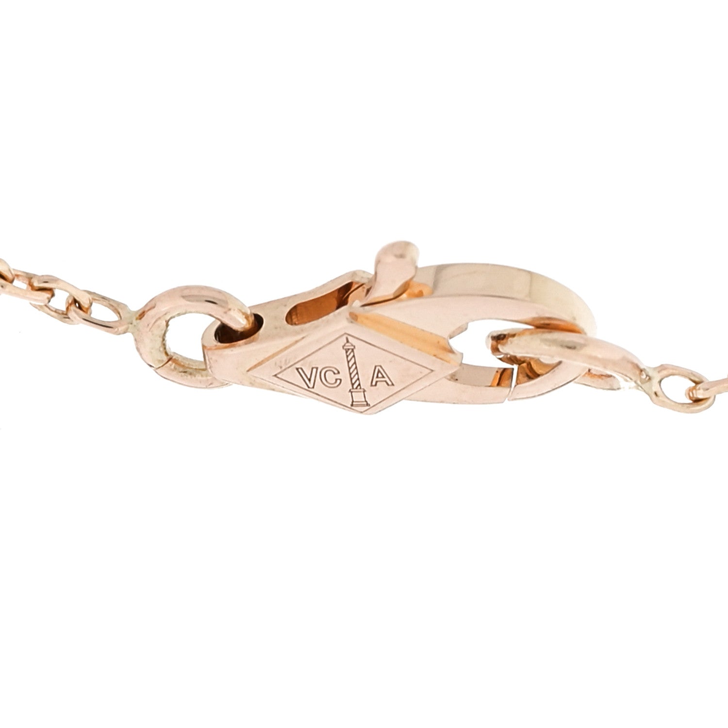 Van Cleef & Arpels 18K Rose Gold Carnelian Sweet Alhambra Bracelet 3 of 5