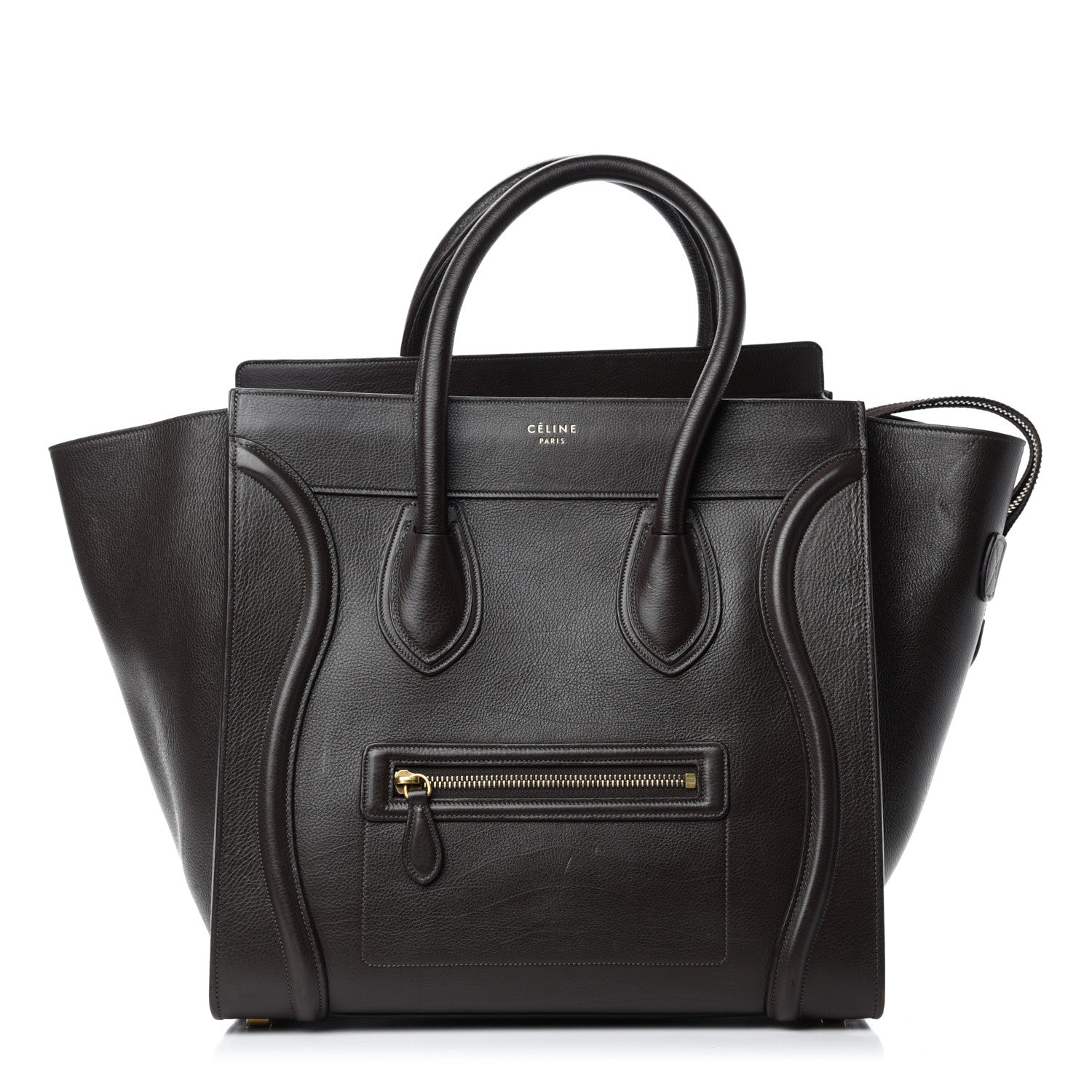 Celine Soft Grained Calfskin Mini Luggage Brown 1 of 13