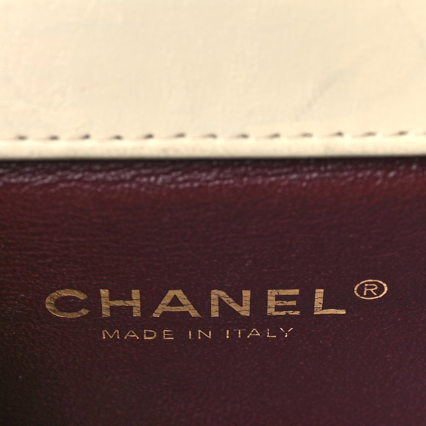 Lambskin Chevron Mini Coco Envelope Flap White