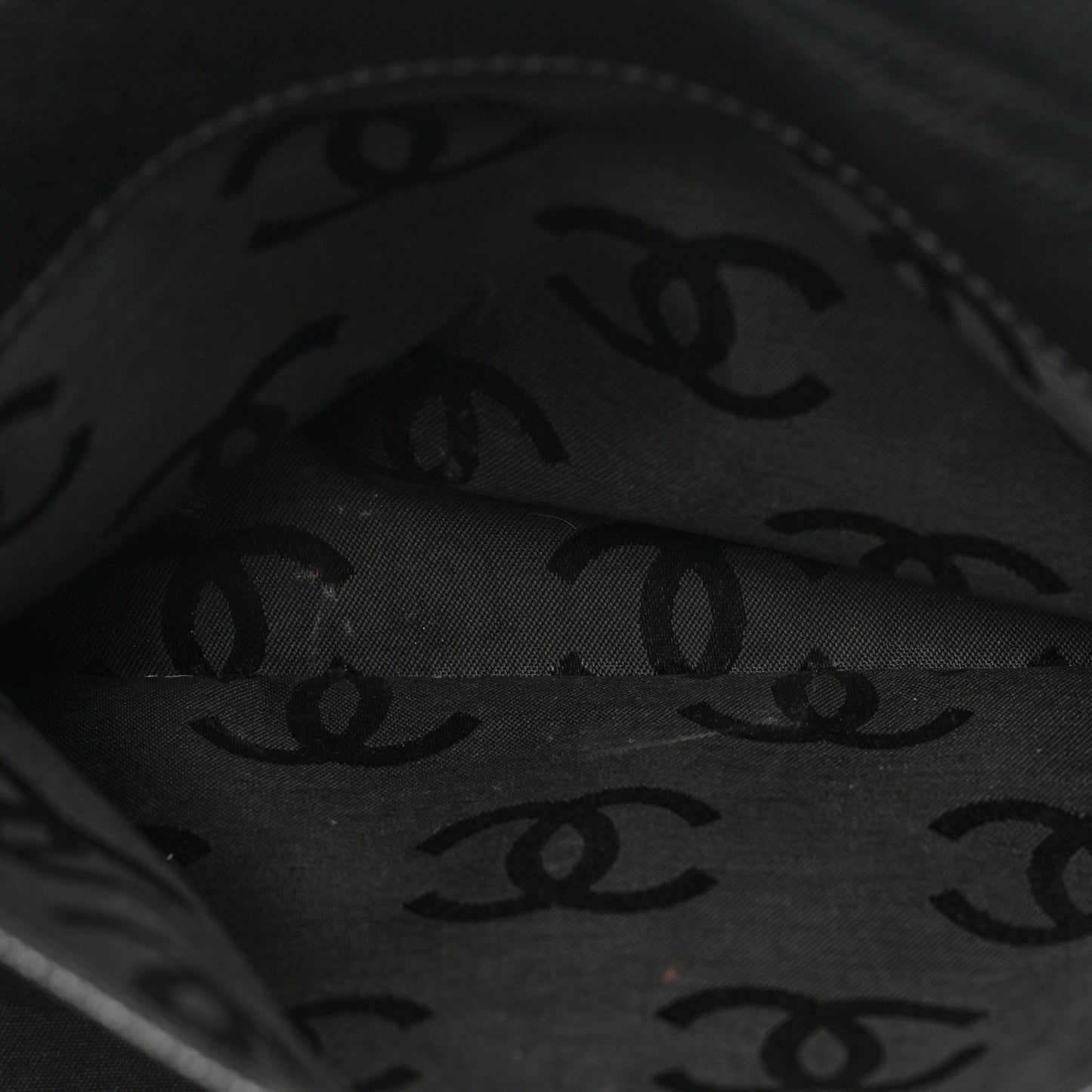Caviar CC Stitched Small Tote Black