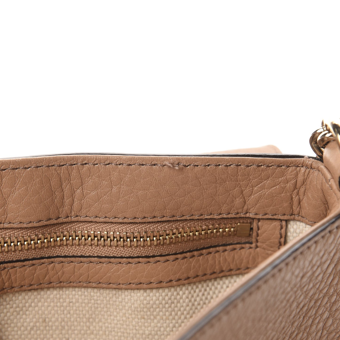Pebbled Calfskin Medium Soho Flap Crossbody Camelia