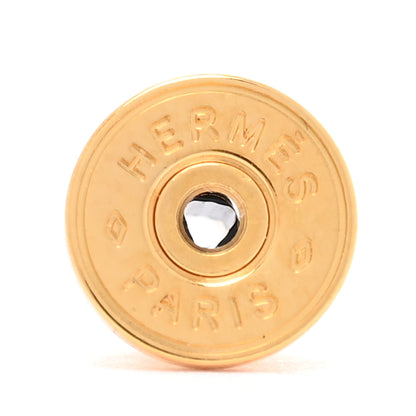 Hermes Gold Lacquered Mini Pop H Earrings Bleu Jean 4 of 5