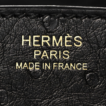 Hermes Ostrich Birkin 30 Black 23 of 34