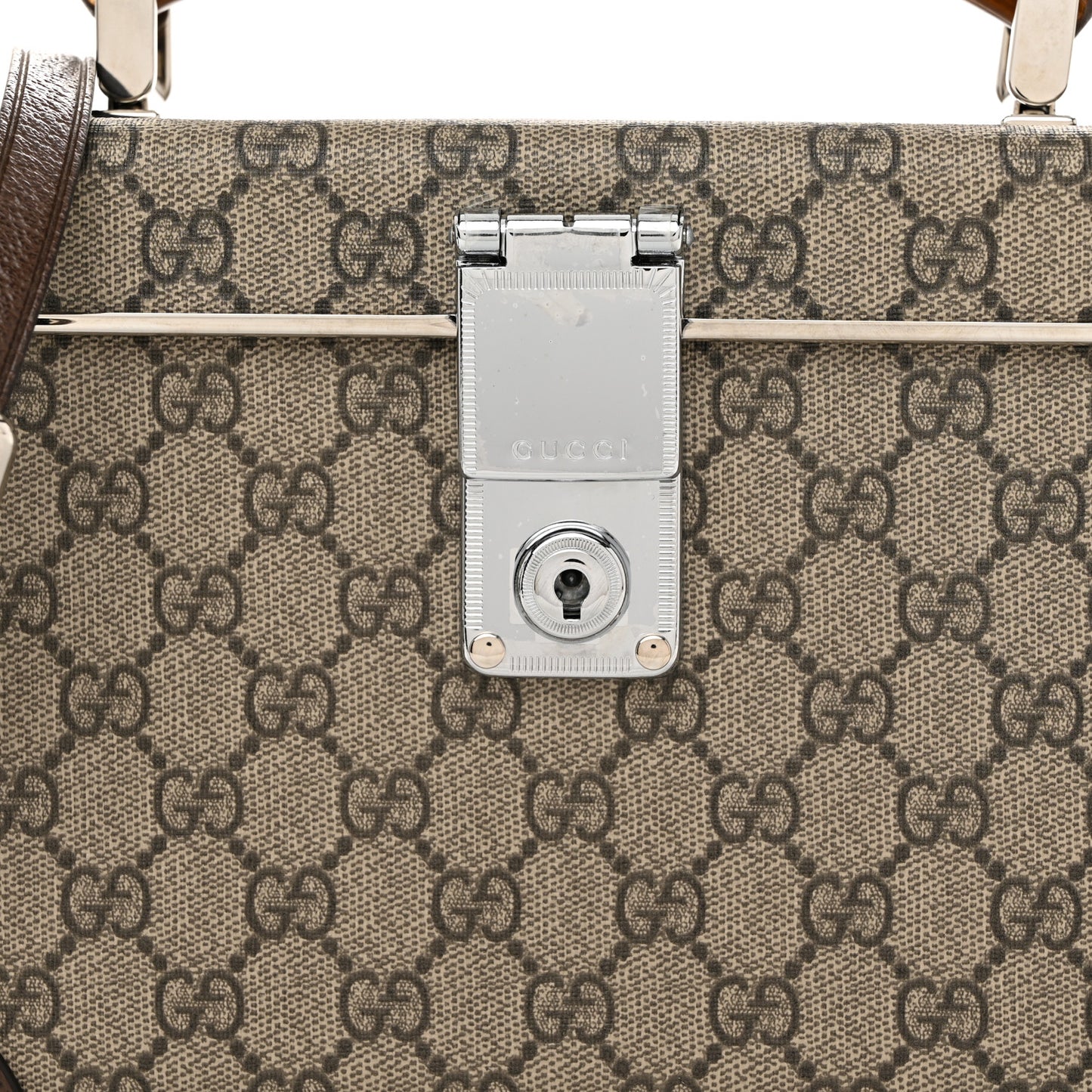 GG Supreme Monogram Globe-Trotter Beauty Case Brown