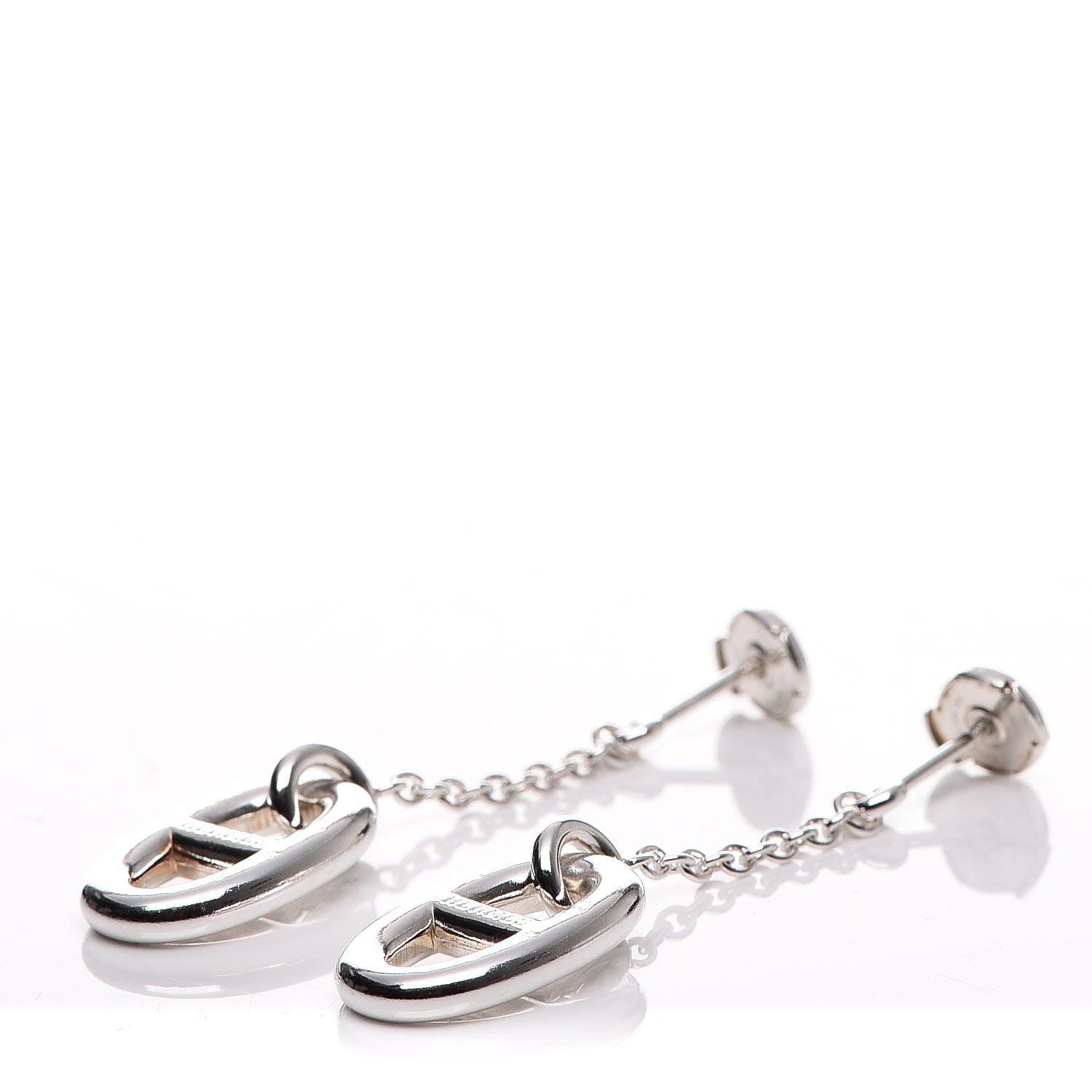 Hermes Sterling Silver Farandole Drop Earrings 3 of 9