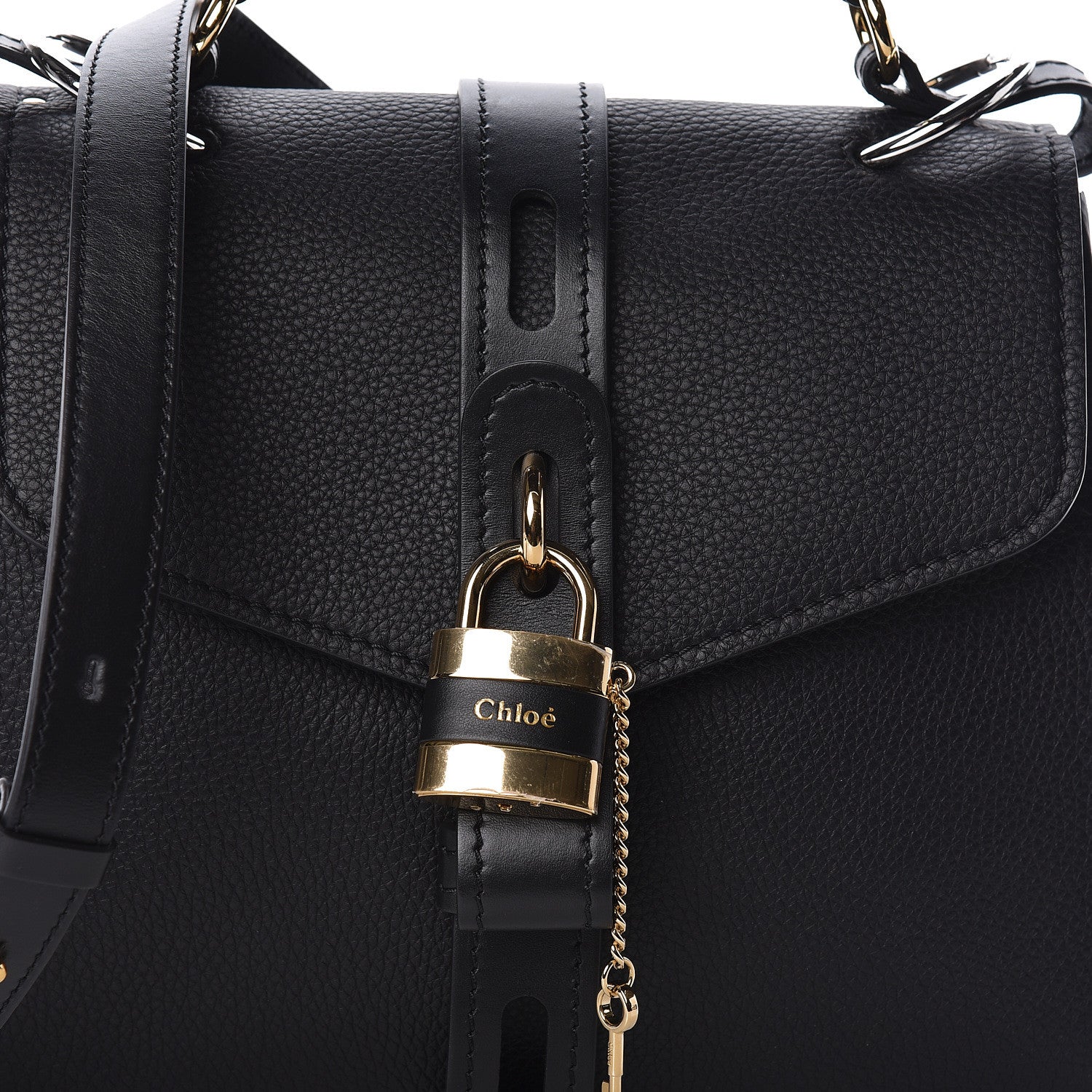 Chloe Grained Calfskin Medium Aby Day Shoulder Bag Black 9 of 9