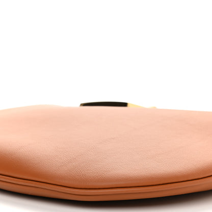 Fendi Vitello Grace Suede Small Croissant Hobo Brandy 8 of 8