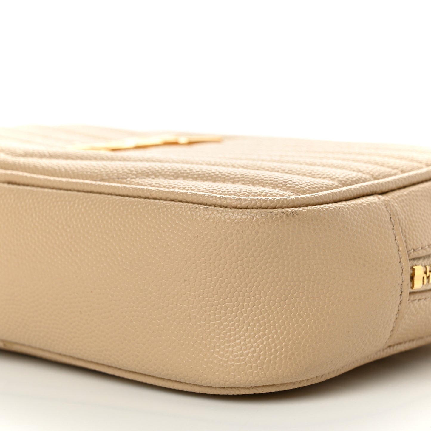 Grain De Poudre Matelasse Monogram Mini Lou Camera Bag Dark Beige