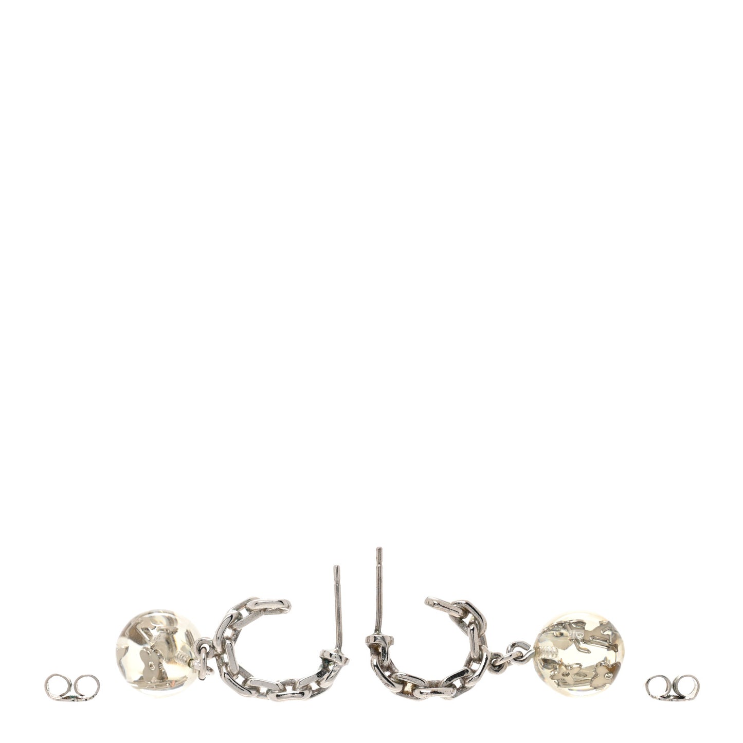 Resin Bubbles Inclusion Earrings Transparent