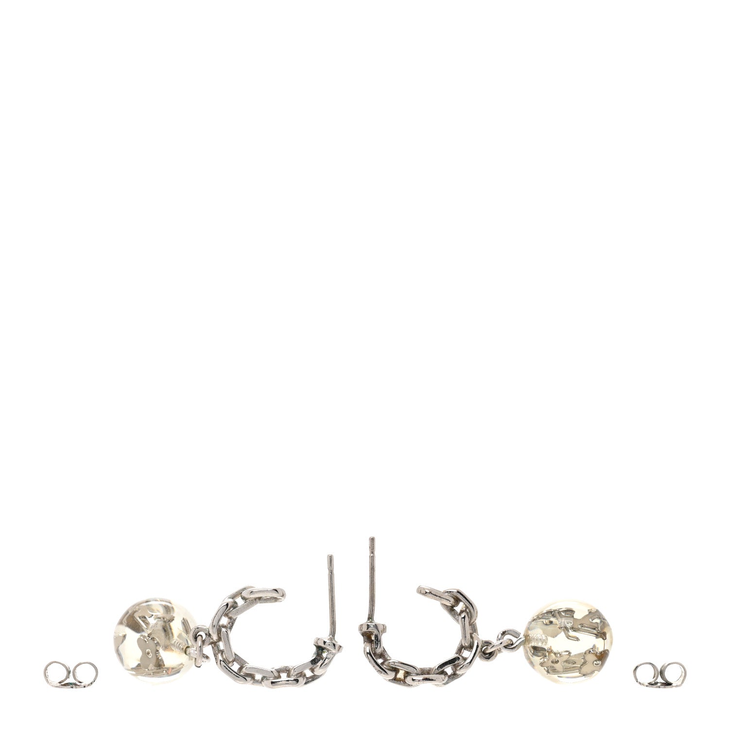 Louis Vuitton Resin Bubbles Inclusion Earrings Transparent 3 of 3