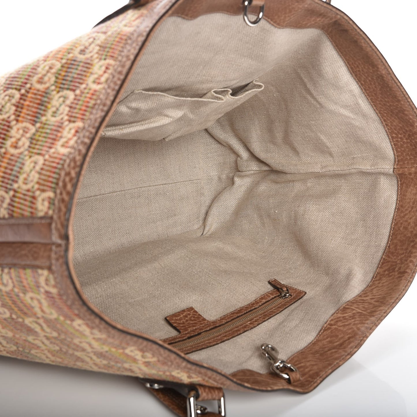 Straw Libeccio Monogram Large Sunset Tote Multicolor