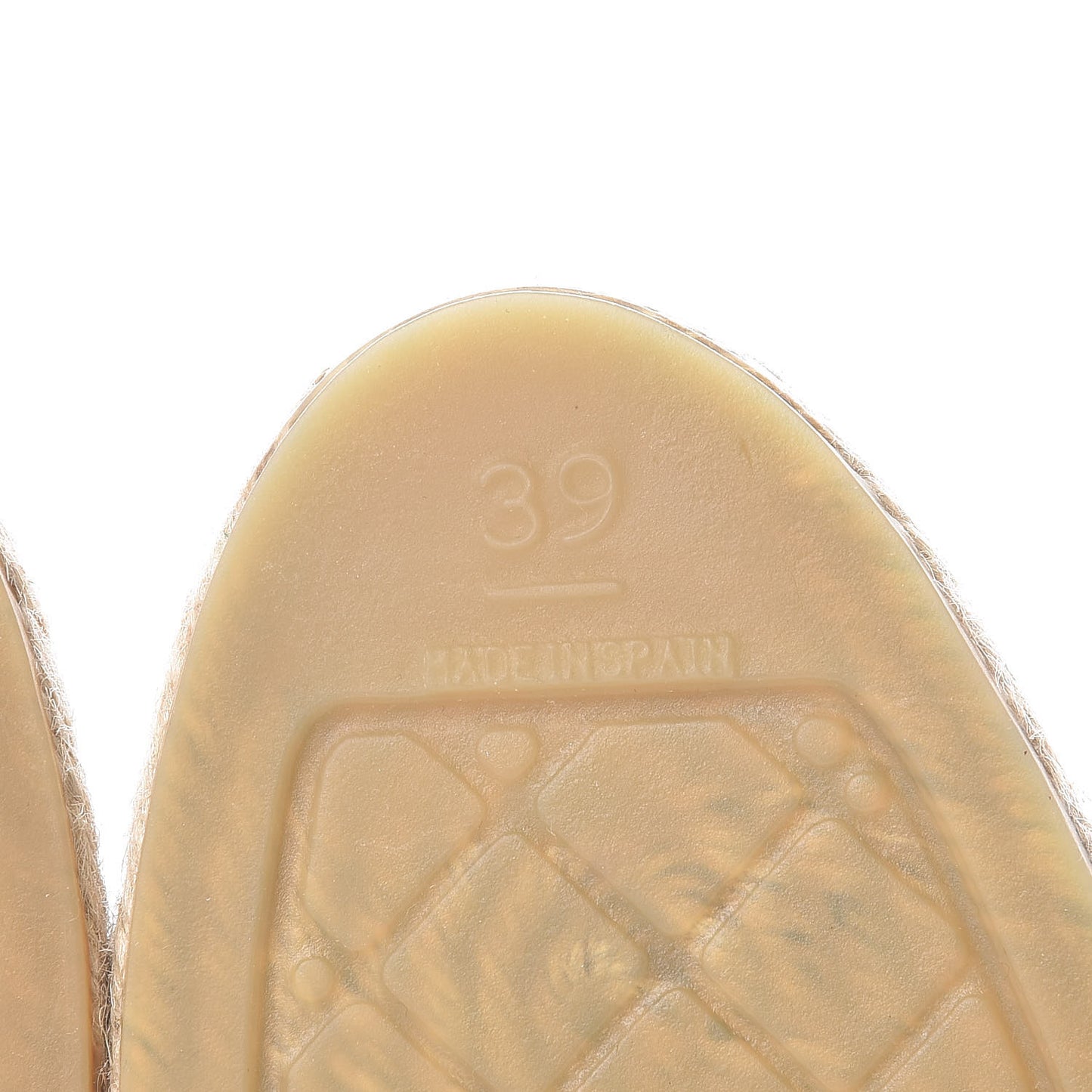 Laminated Goatskin CC Espadrilles 39 Silver