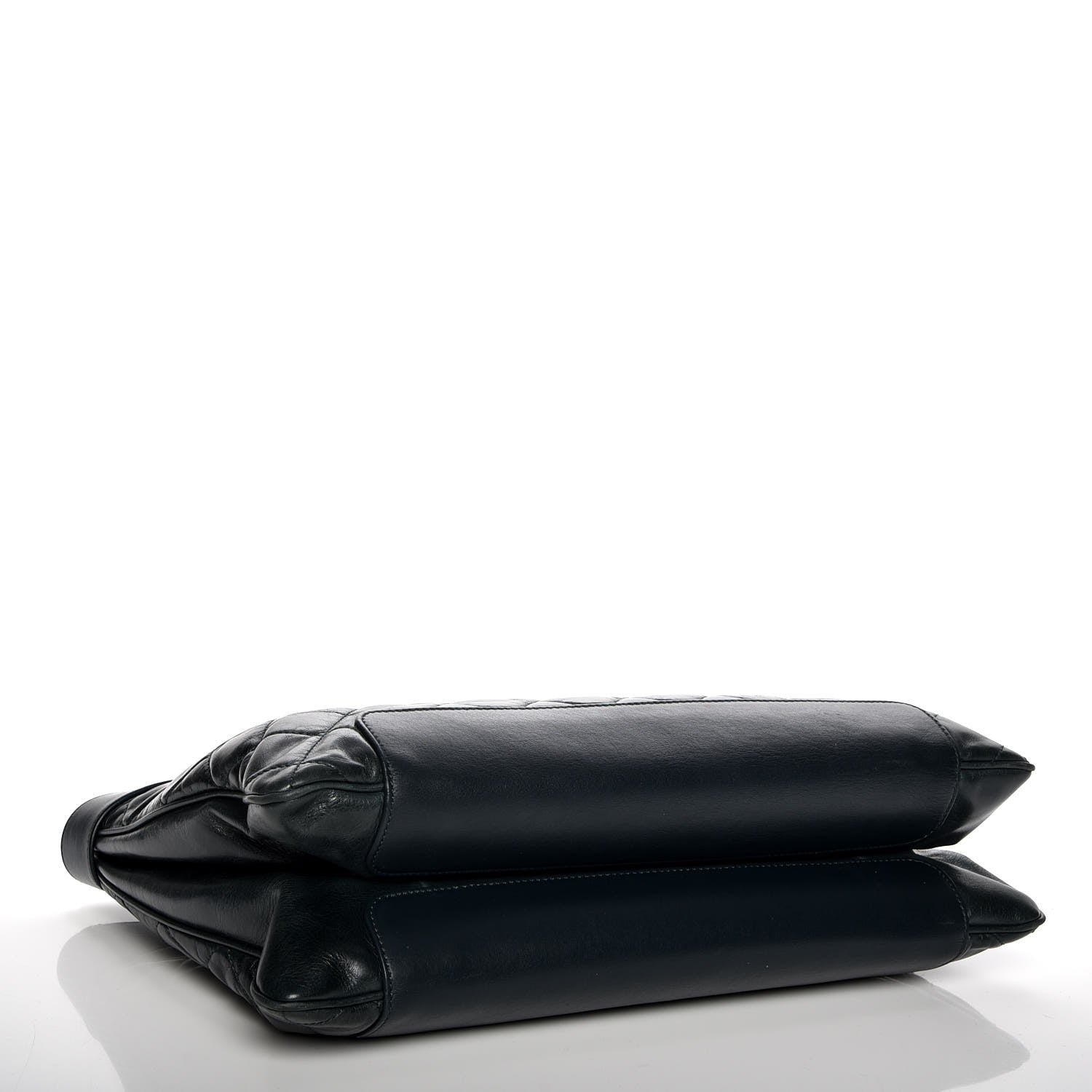 Chanel Glazed Calfskin Quilted Shopping Tote Dark Blue 4 of 8