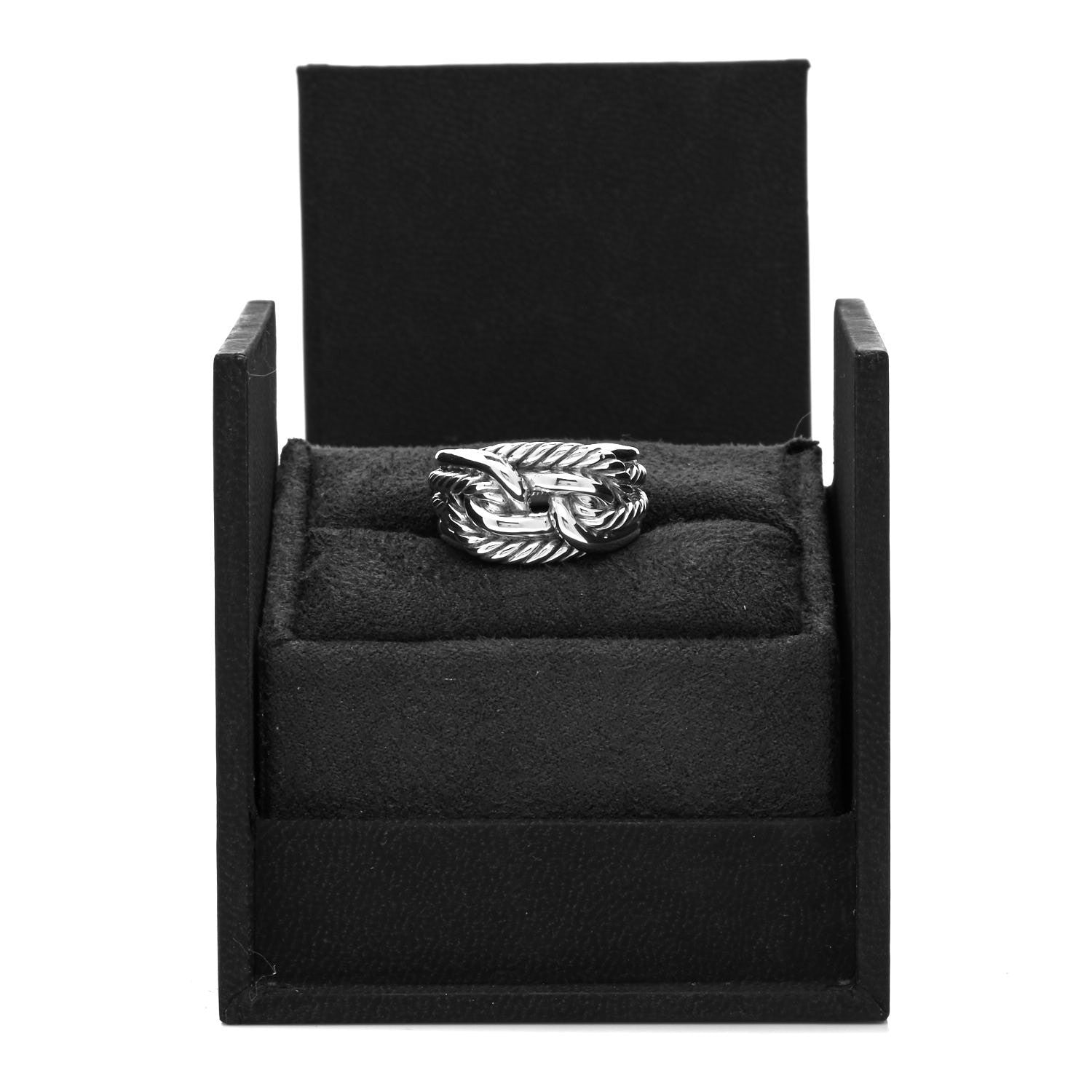 David Yurman Sterling Silver Woven Cable Ring 52 6 5 of 5