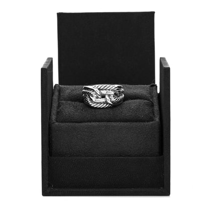 David Yurman Sterling Silver Woven Cable Ring 52 6 5 of 5