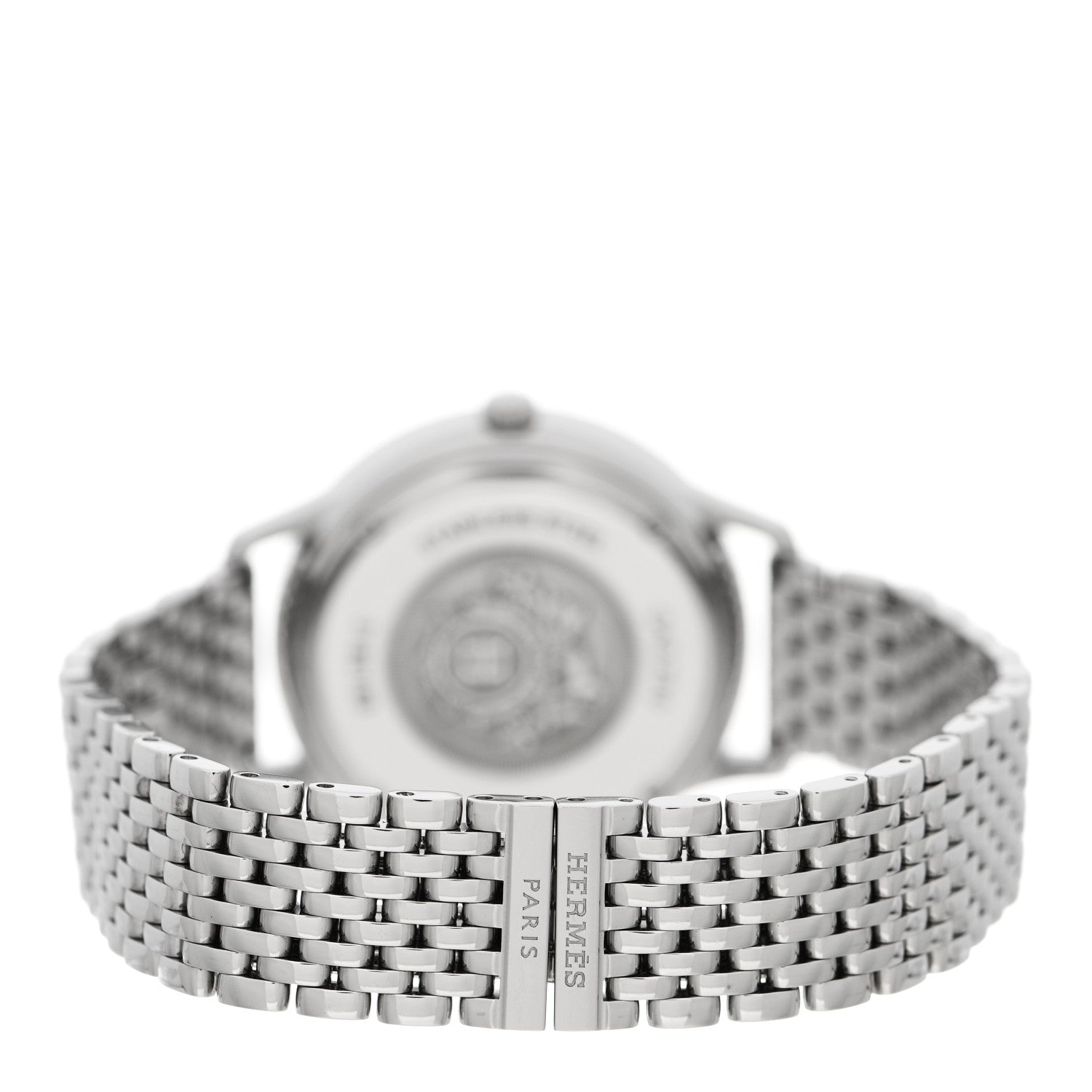 Hermes Stainless Steel Diamond Bezel 32mm Slim d'Hermes Quartz Watch 3 of 5