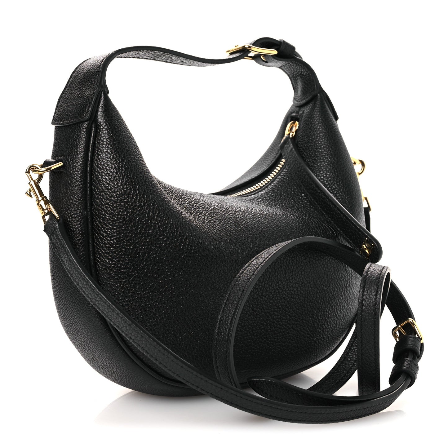 Supple Grained Calfskin Teen Lulu Shoulder Bag Black