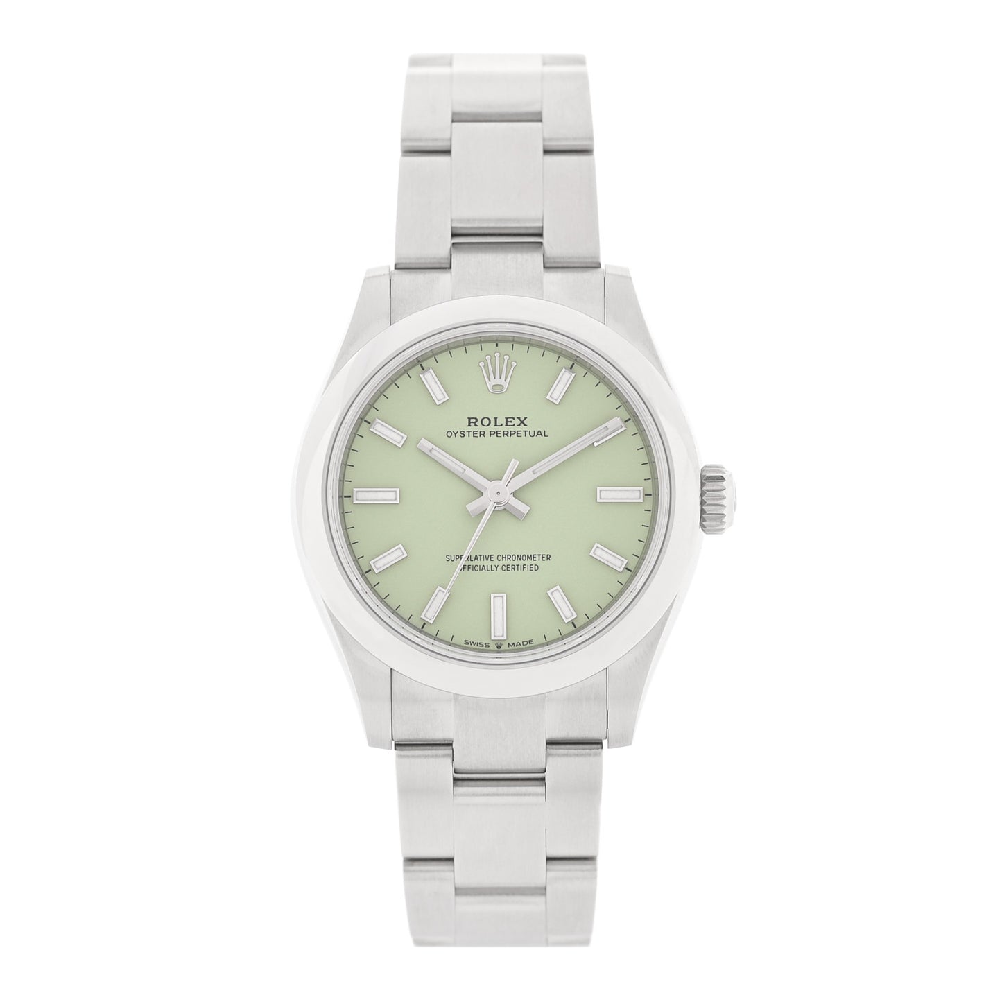Stainless Steel 31mm Oyster Perpetual Watch Pistachio 277200