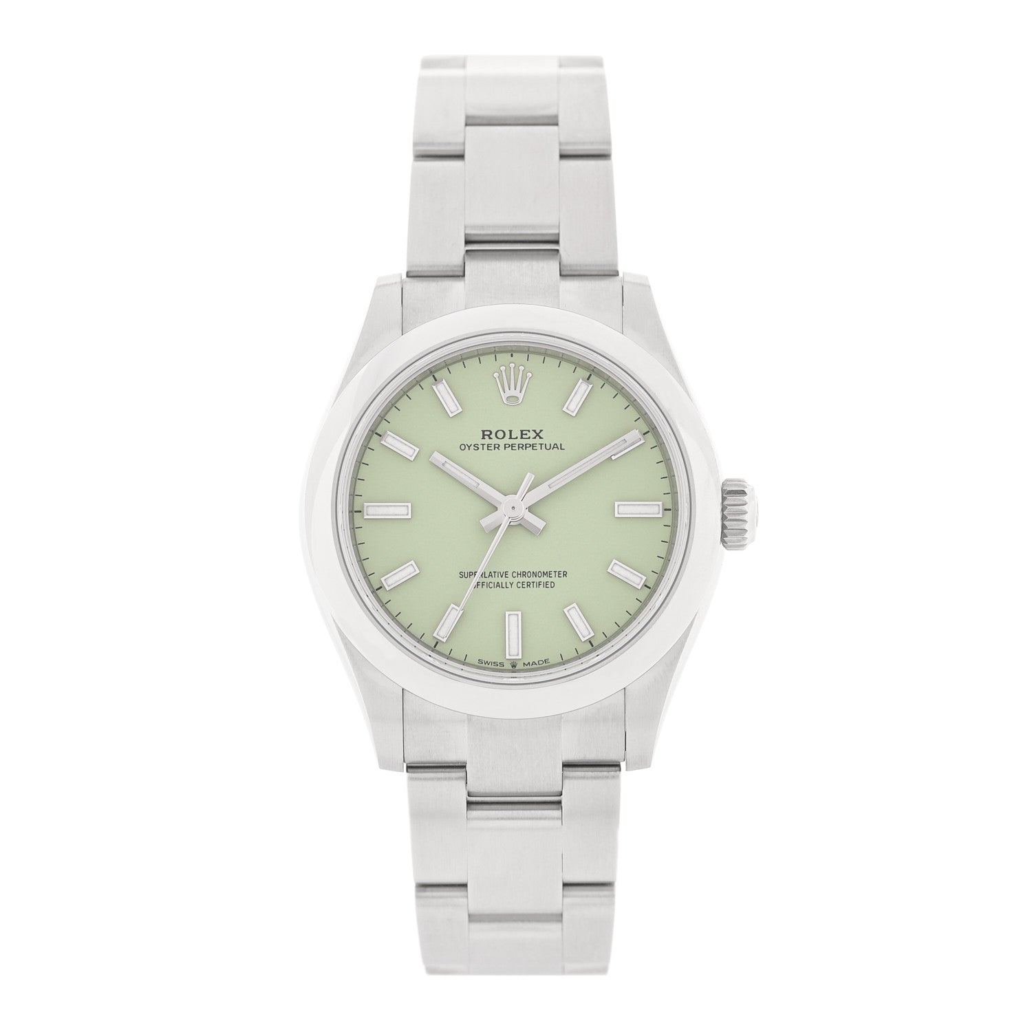 Rolex Stainless Steel 31mm Oyster Perpetual Watch Pistachio 277200 1 of 5