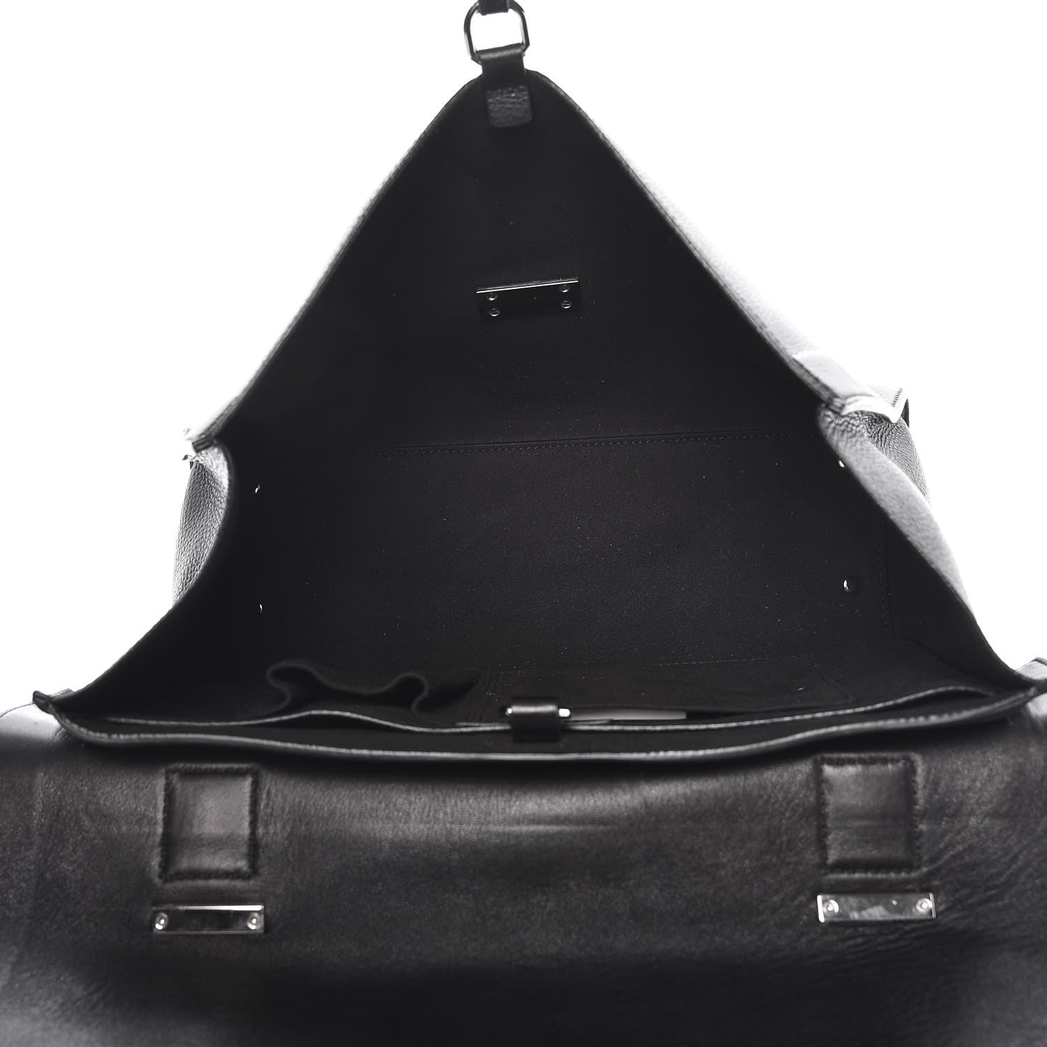 Givenchy Grained Calfskin Medium Shark Lock Satchel Black 5 of 7