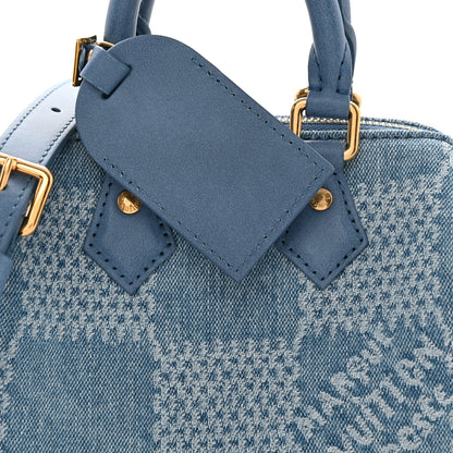Louis Vuitton Damier Denim 3D Speedy Bandouliere 18 Denim Blue 8 of 10