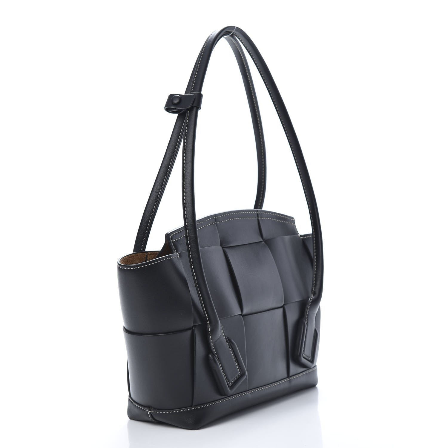 Bottega Veneta French Calfskin Maxi Intrecciato Small Arco Black 2 of 10