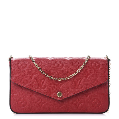 Louis Vuitton Empreinte Pochette Felicie Chain Wallet Scarlet 1 of 11
