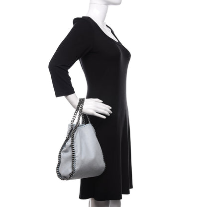 Stella McCartney Shaggy Deer Mini Falabella Fold Over Tote Light Blue 3 of 10