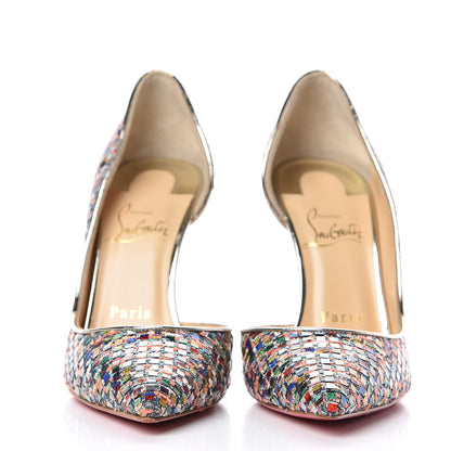 Christian Louboutin Tresse Vitraux Specchio Iriza 100 Pumps 36 Multicolor Silver 2 of 8
