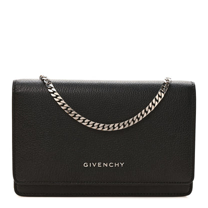 Givenchy Sugar Goatskin Pandora Chain Wallet Black 1 of 9
