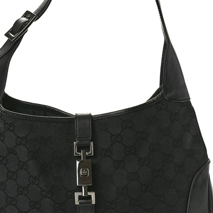 Gucci Monogram Small Jackie O Hobo Black 8 of 10