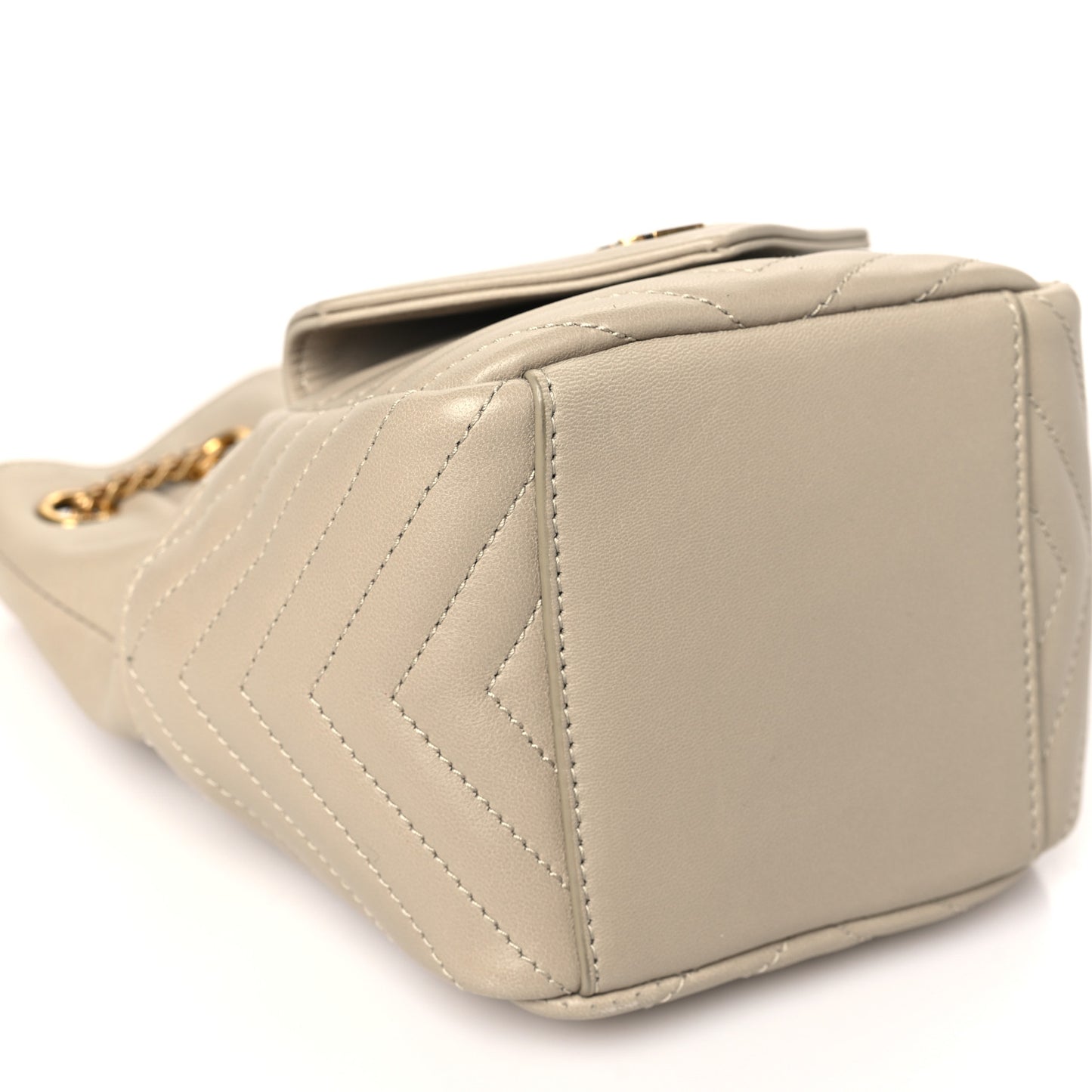 Lambskin Matelasse Monogram Joe Nano Bucket Bag Beige