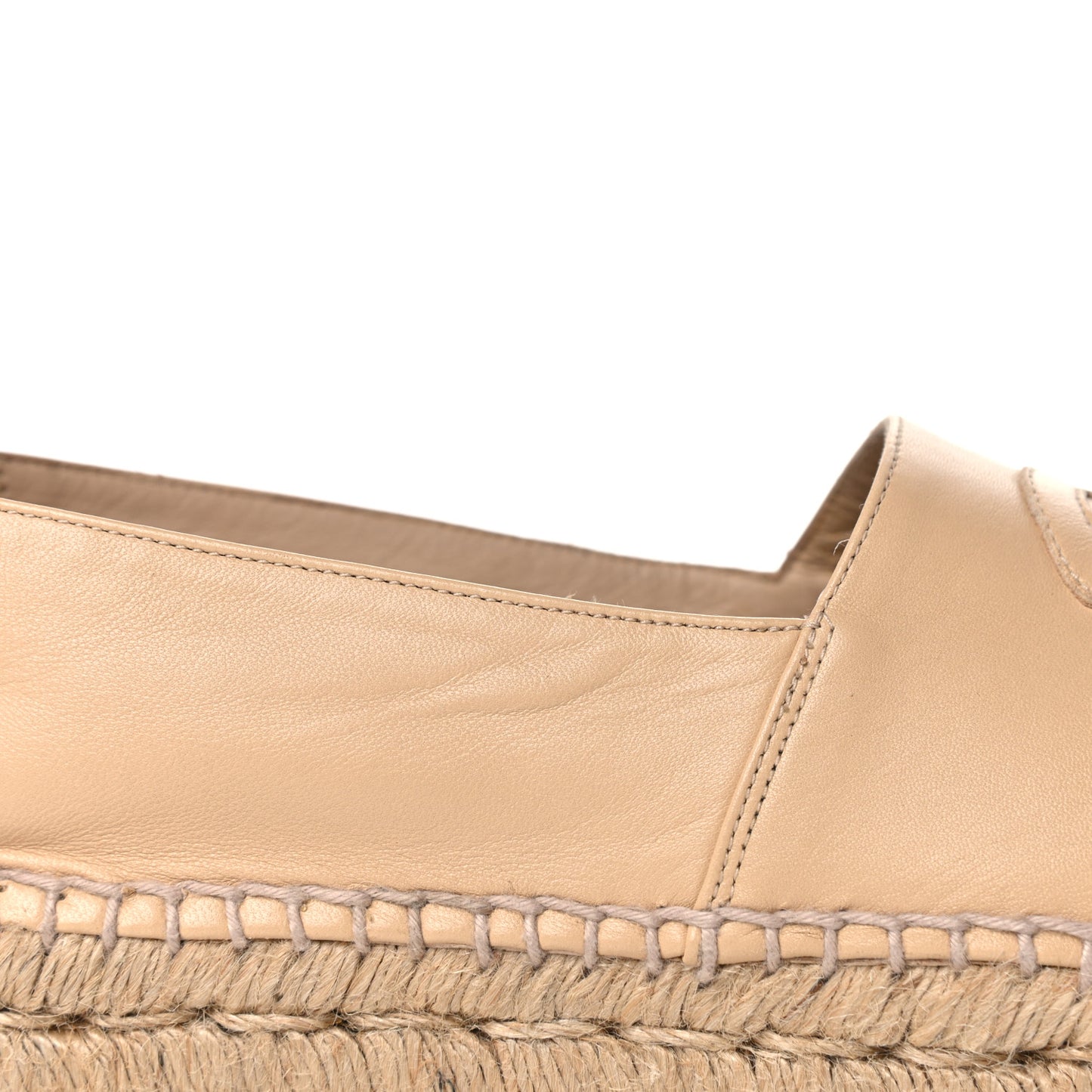 Lambskin CC Espadrilles 39 Beige Black