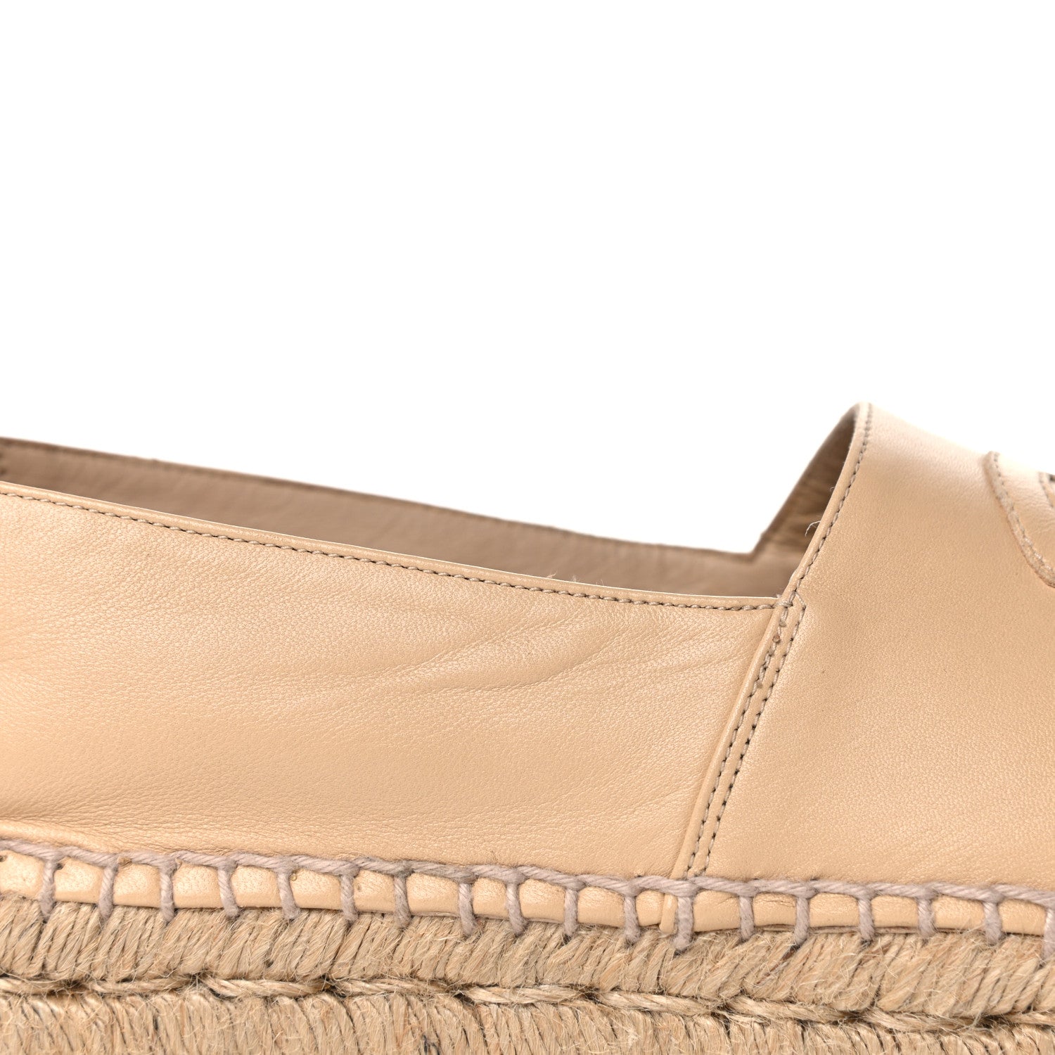 Chanel Lambskin CC Espadrilles 39 Beige Black 11 of 14