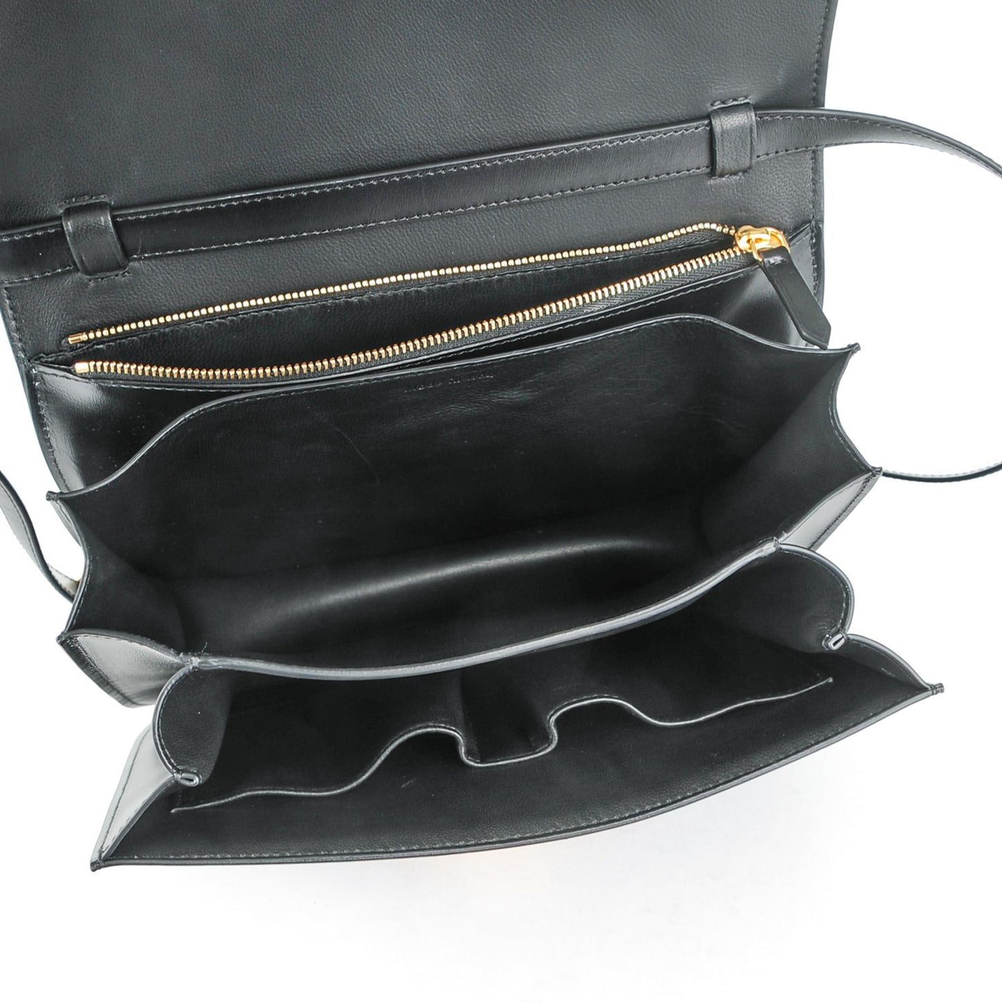 Box Calfskin Medium Classic Box Flap Bag Black