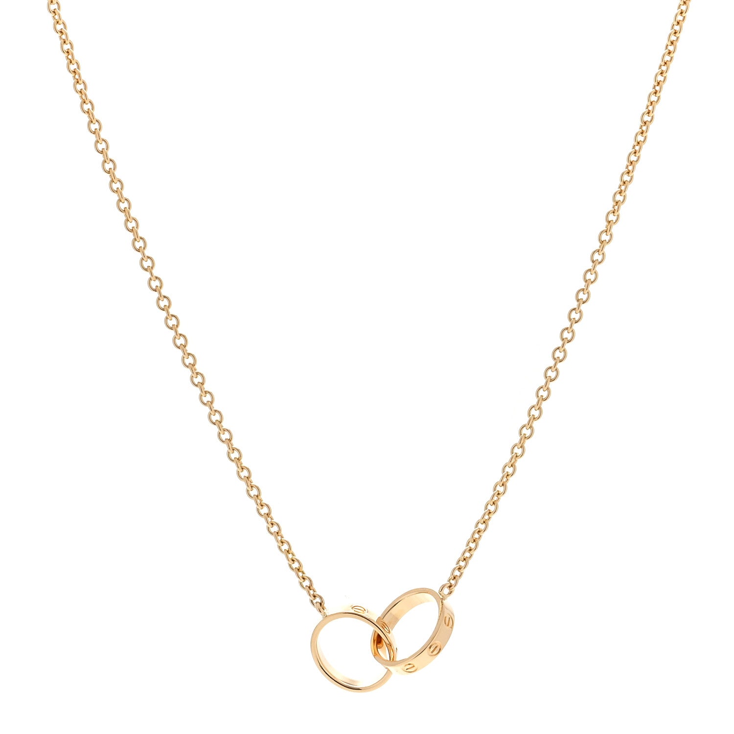 Cartier 18K Yellow Gold Interlocking LOVE Necklace 1 of 5