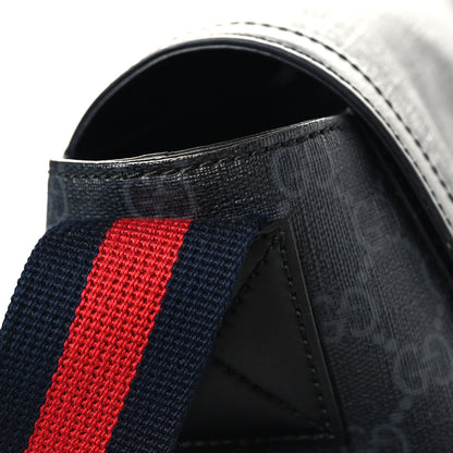 Gucci GG Supreme Monogram Web Messenger Diaper Bag Black Grey 12 of 12
