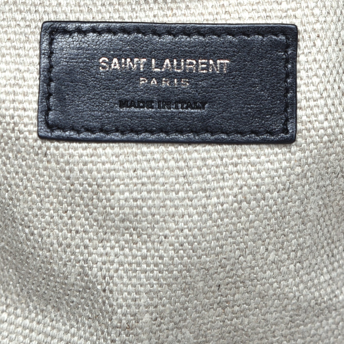 Linen Calfskin Rive Gauche Tote Optic White