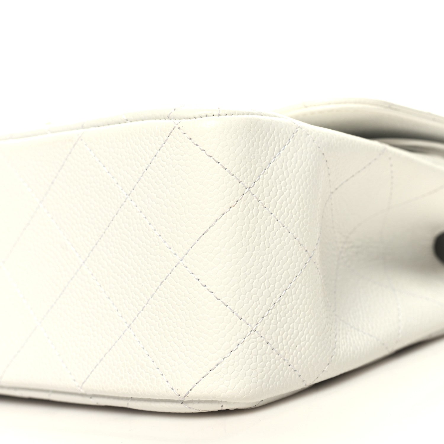 Chanel Caviar Quilted Jumbo Double Flap White 10 of 10