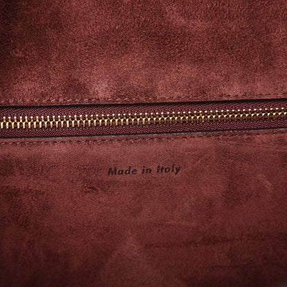 Celine Natural Calfskin Medium Symmetrical Bag Burgundy 7 of 9