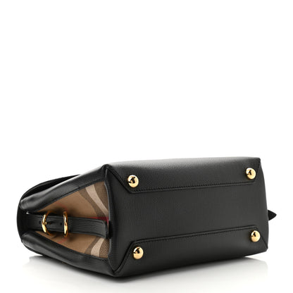 Burberry Derby Calfskin House Check Small Camberley Black 4 of 11